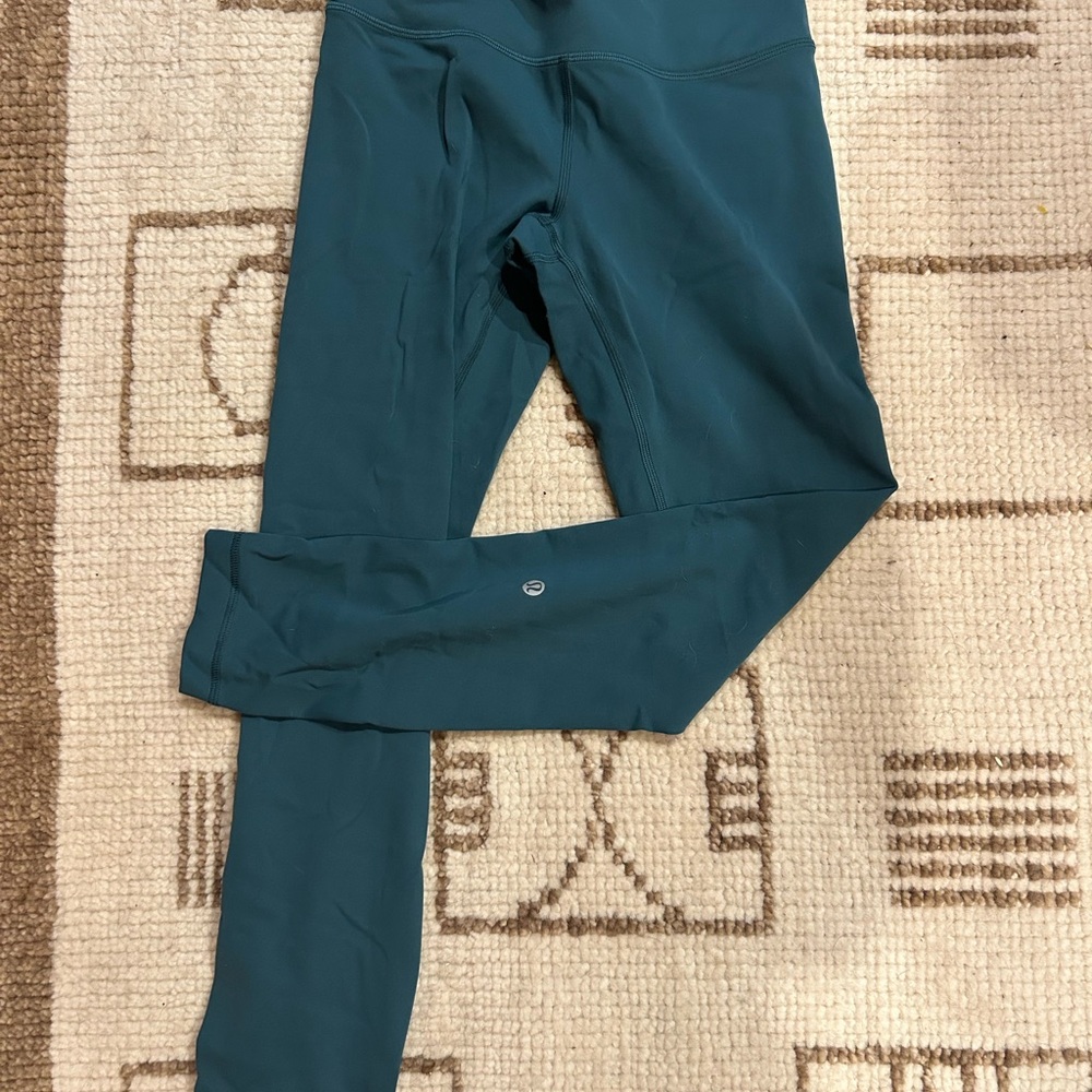 Lululemon Athletica Teal Wunder Train Leggings